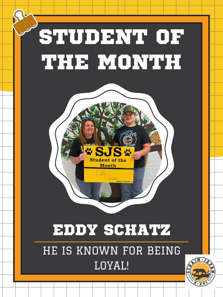 Student of the month March 2026-Eddy Schatz