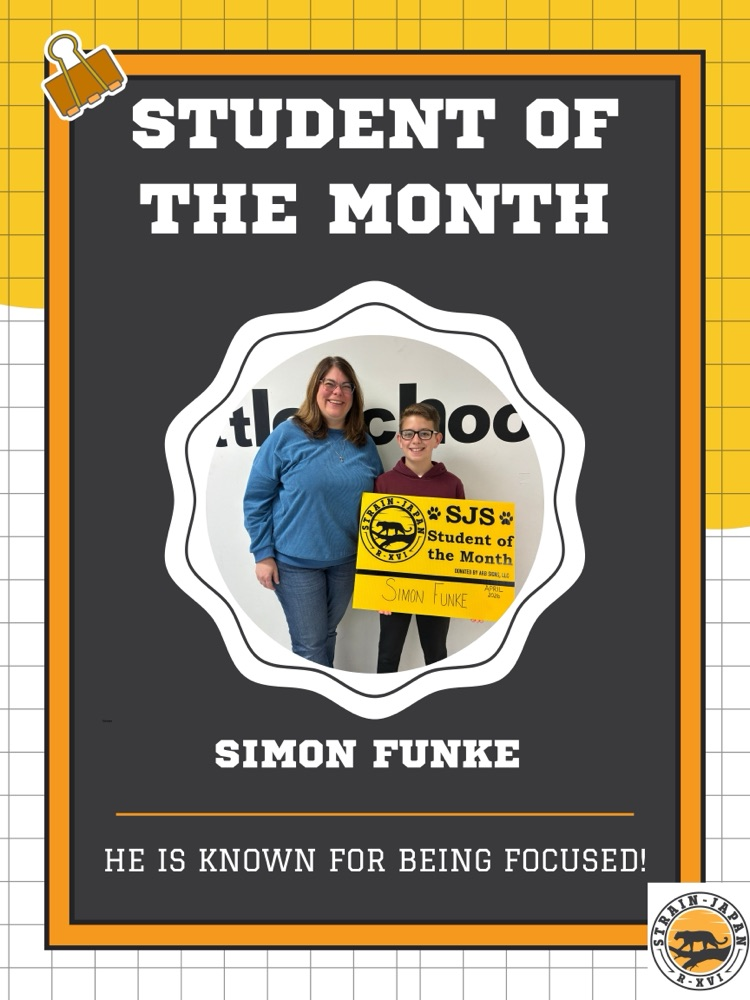 Simon Funke student of the month