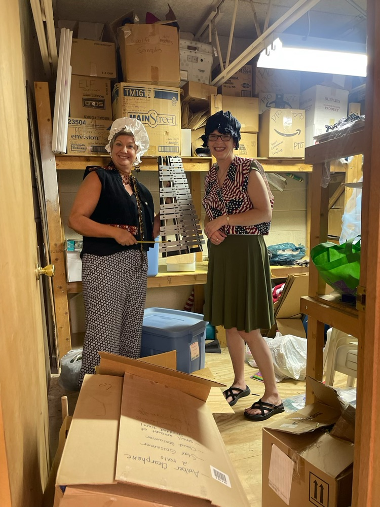 cleaning the attic
