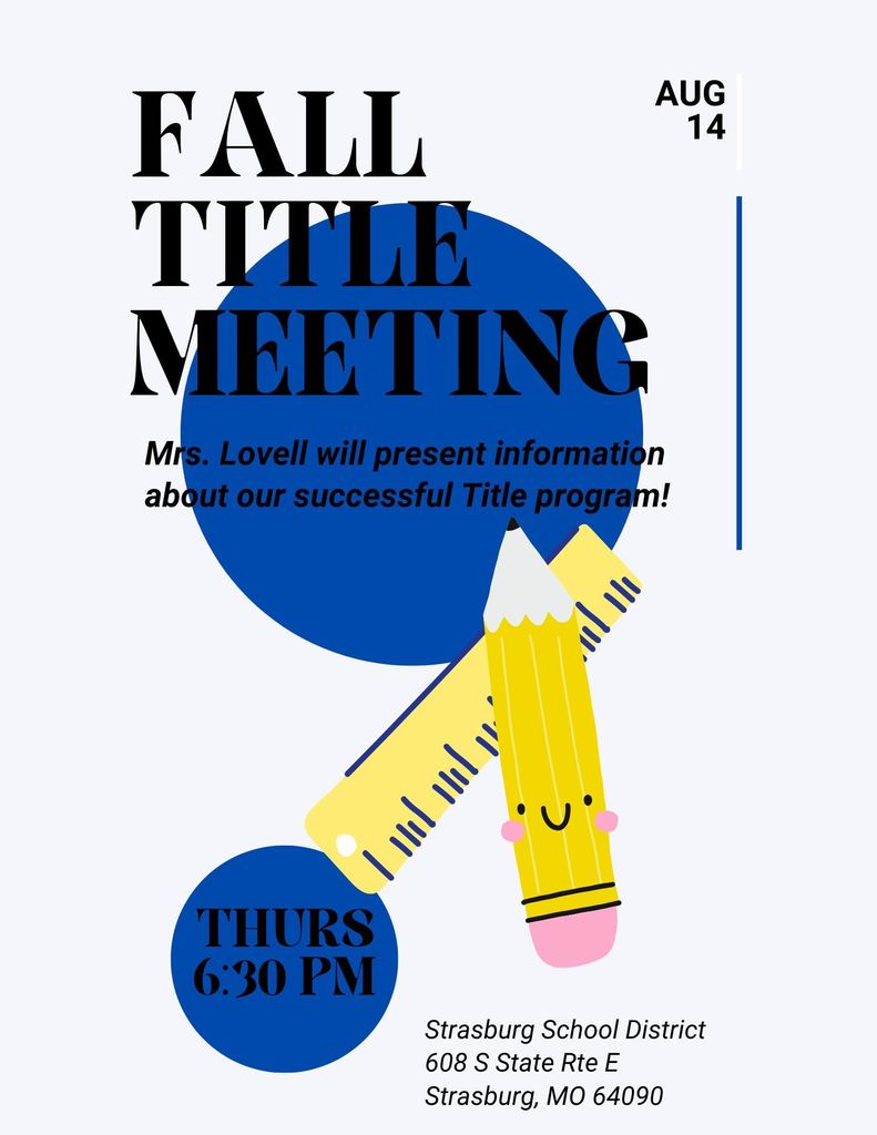 Fall Title Meeting this Thursday!