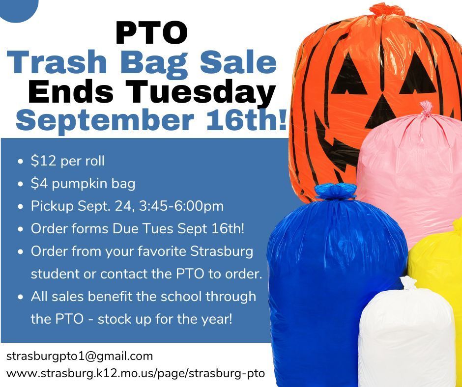 Trash Bags Due Reminder