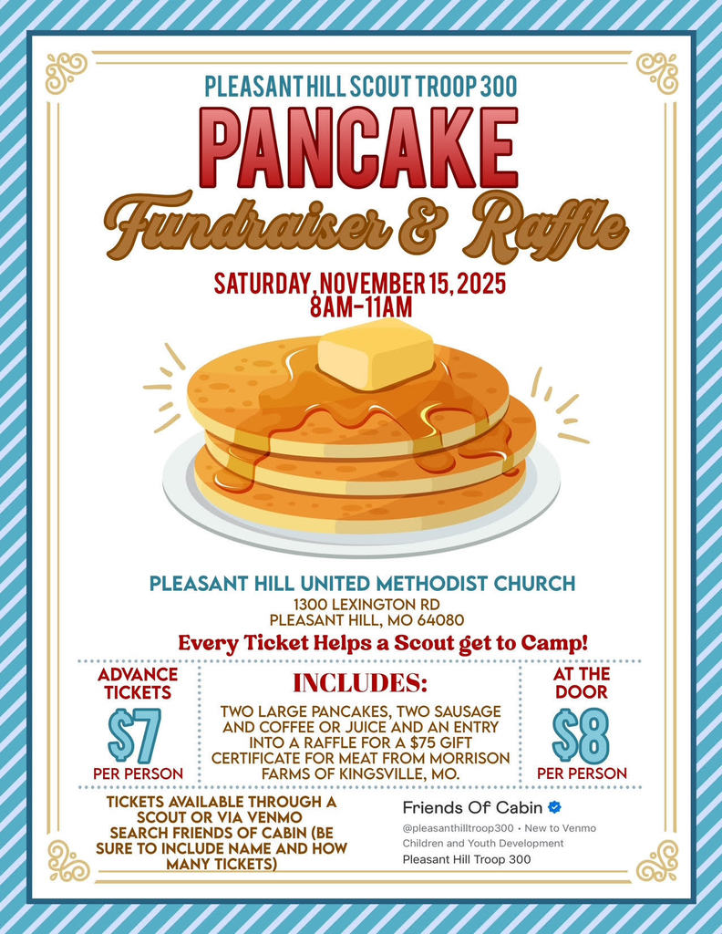 SCOUT TRIPP 300 Pankcake Fundraiser