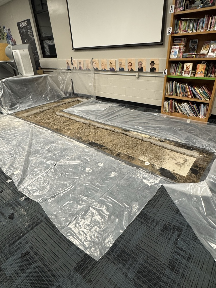 Hole in library floor