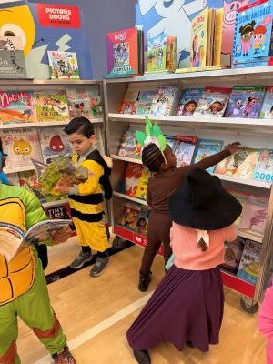 Students shop at the Scholastic Book Fair
