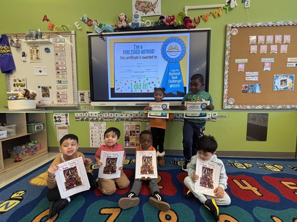Ms. Bartlett's class at Victoria Soto Preschool learned about the publishing process 