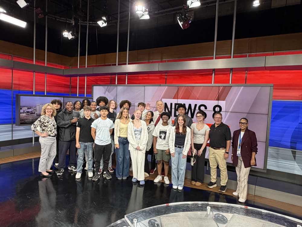 CTE Video Production Students Get a Behind-the-Scenes Look at Broadcast Journalism