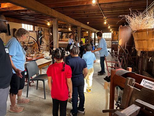 Students enjoying their trip to Booth park.