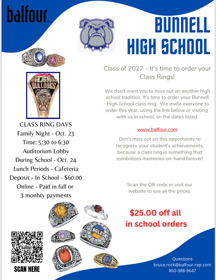 BHS Class of 2027, be sure to order your BHS Class Rings!