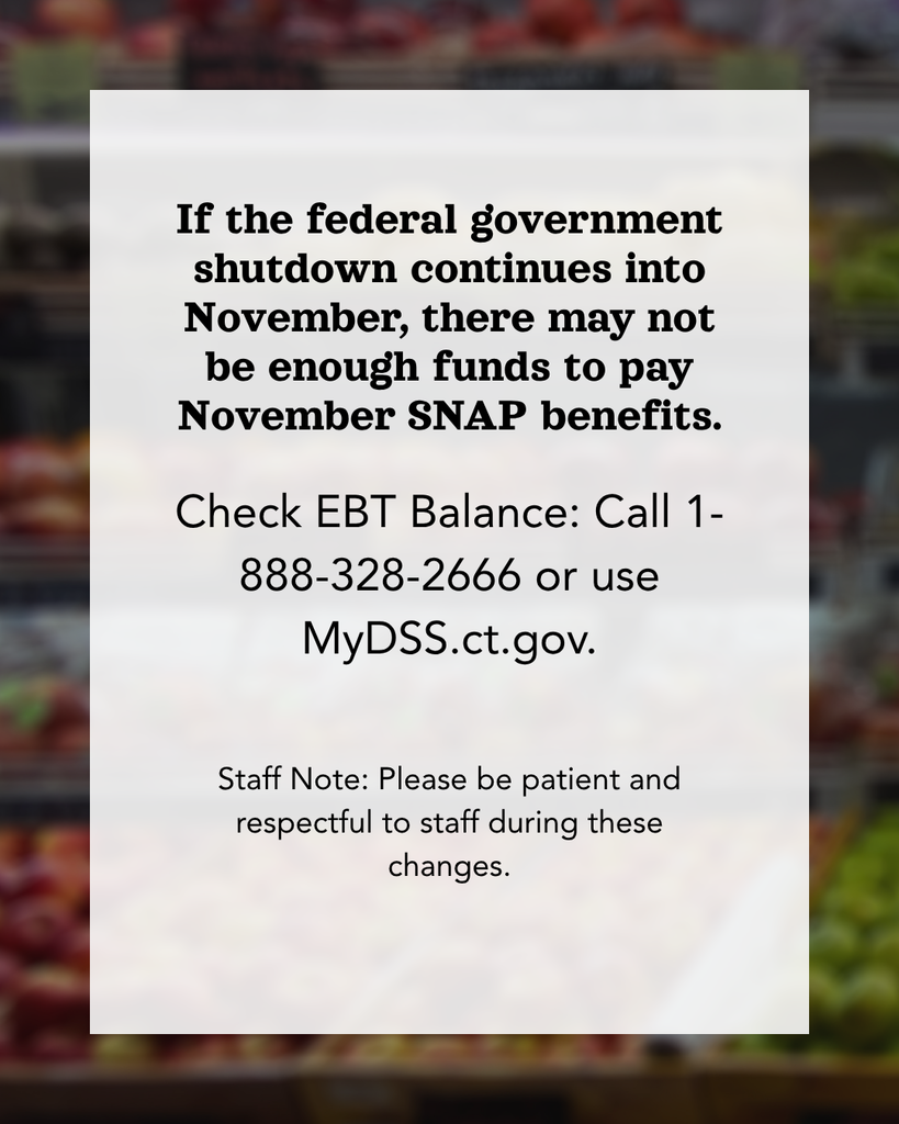 Food Pantry Locations and Snap updates