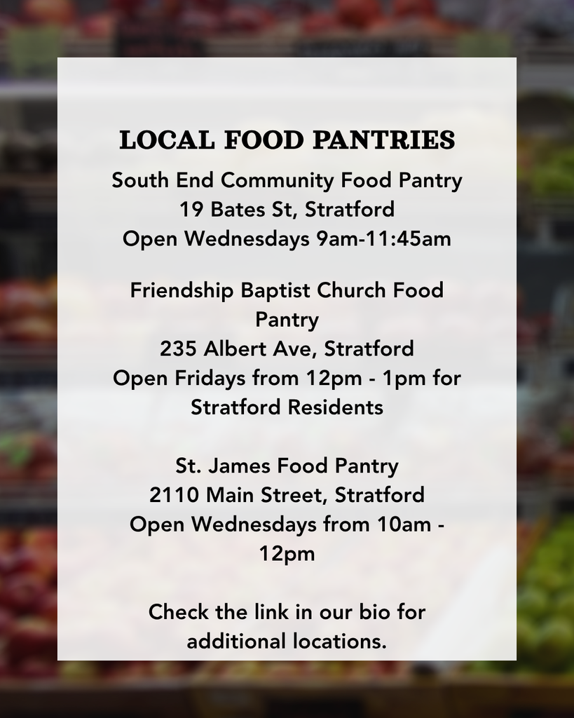 Food Pantry Locations and Snap updates