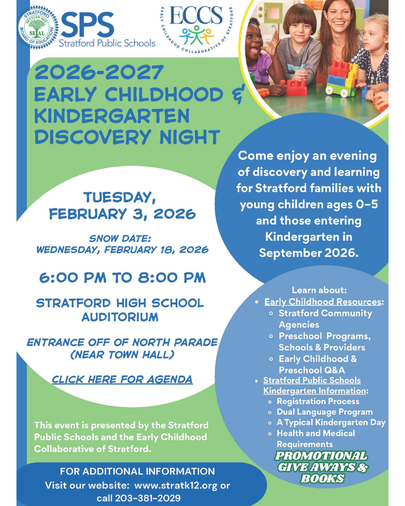 English 2026-2027 Early Childhood & Kindergarten Discovery Night 