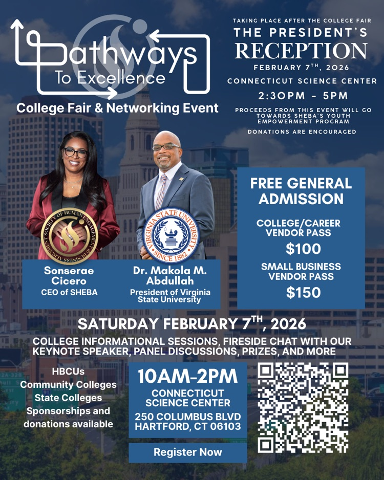 “Pathways to Excellence” at CT SCIENCE CENTER 2/7/26! 