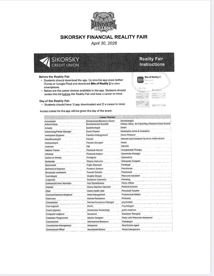 JUNIORS ONLY (for tomorrow, Thursday, April 30th)