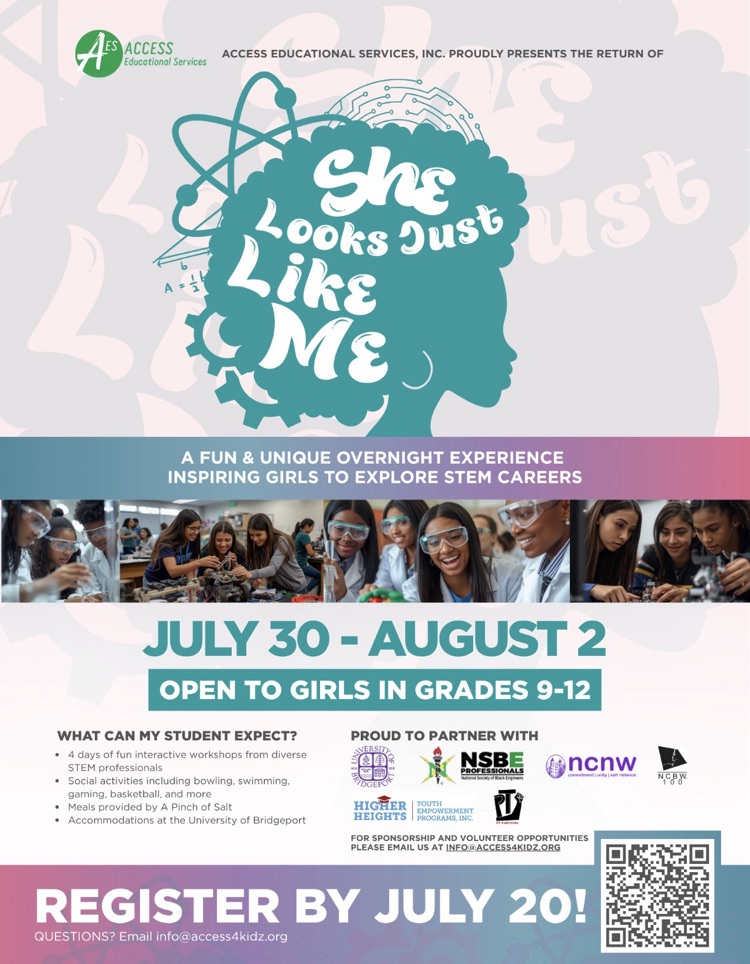 GREAT STEM OPPORTUNITY FOR OUR FEMALE STUDENTS!
