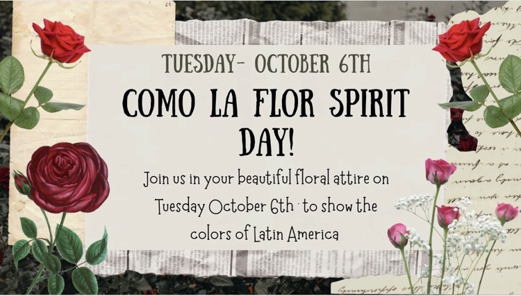 Hispanic Heritage Month Spirit Day 10/6!