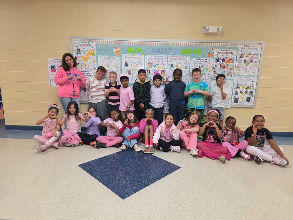 Second Grade goes pink today, stay tuned for more pictures.