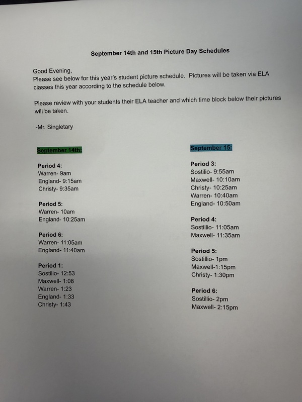 schedule