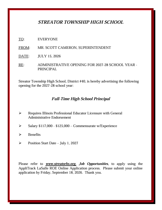 High School Principal