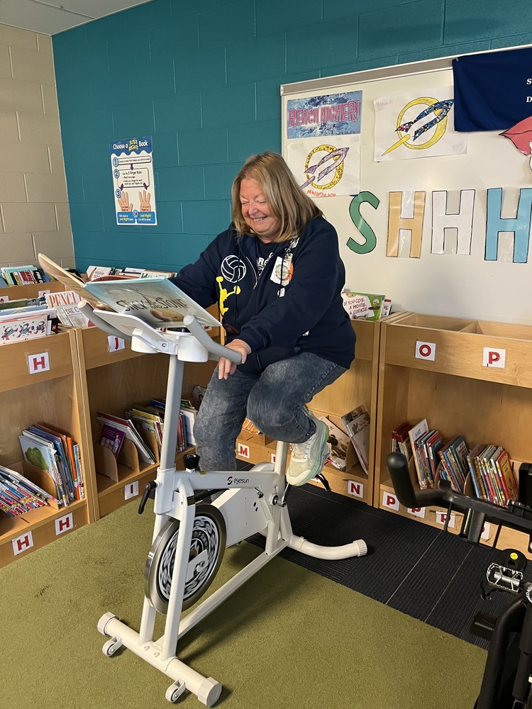 Mrs. Potkay on one of her new bikes