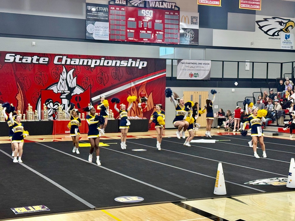Cheerleaders performing at State Championship