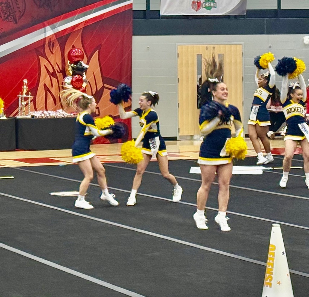 Cheerleaders performing at State Championship