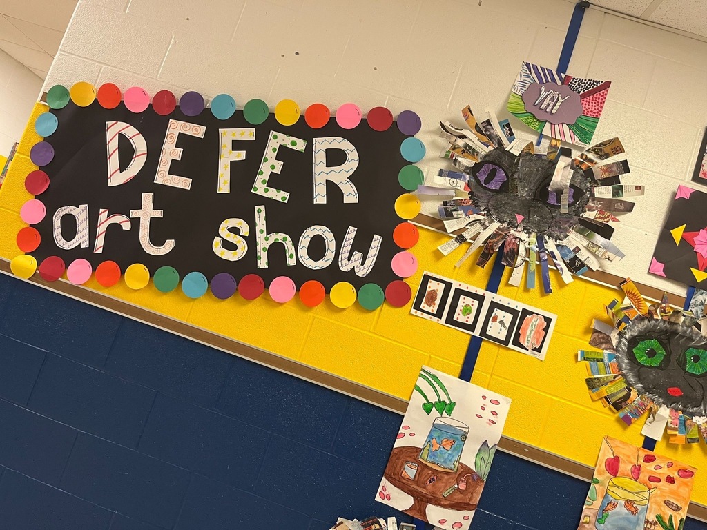 Join us for the Defer Display on Thursday May 14th from 5:00-7:00. Each student has a chosen piece of artwork hanging up, as well as other student work to view all around the building. 