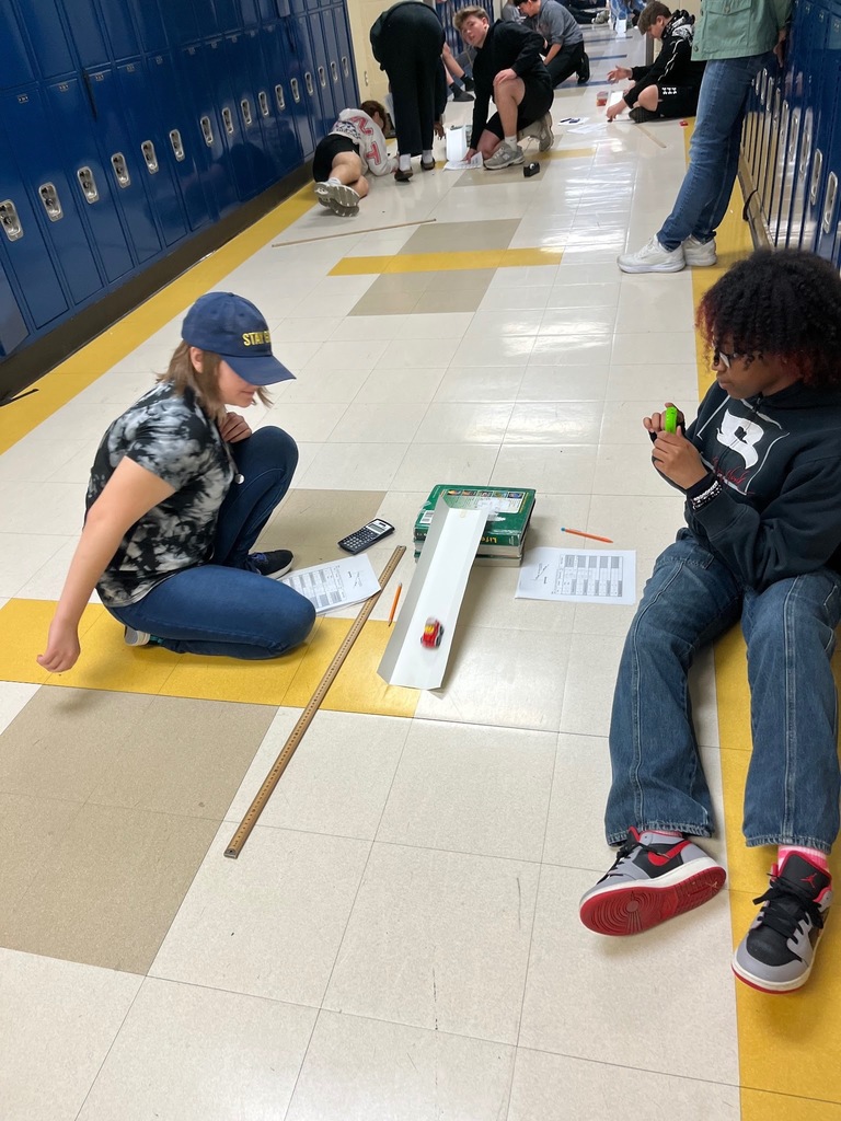 8th grade science students are wrapping up speed and motion labs while putting the finishing touches on their Soap Box Derby cars. Best of luck to drivers Matthew Mohr, Fletcher Gentile, and Isabella Rossman on race day!