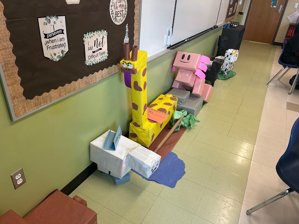 Ms. Johnston's math students built an Animal Zoo to explore volume and surface area! Using 3D shapes, students designed habitats for everything from giraffes to penguins while combining math, creativity, and teamwork. Geometry never looked so fun! 