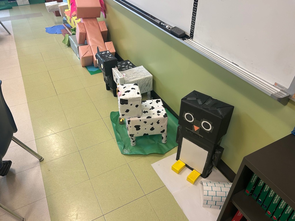 Ms. Johnston's math students built an Animal Zoo to explore volume and surface area! Using 3D shapes, students designed habitats for everything from giraffes to penguins while combining math, creativity, and teamwork. Geometry never looked so fun! 