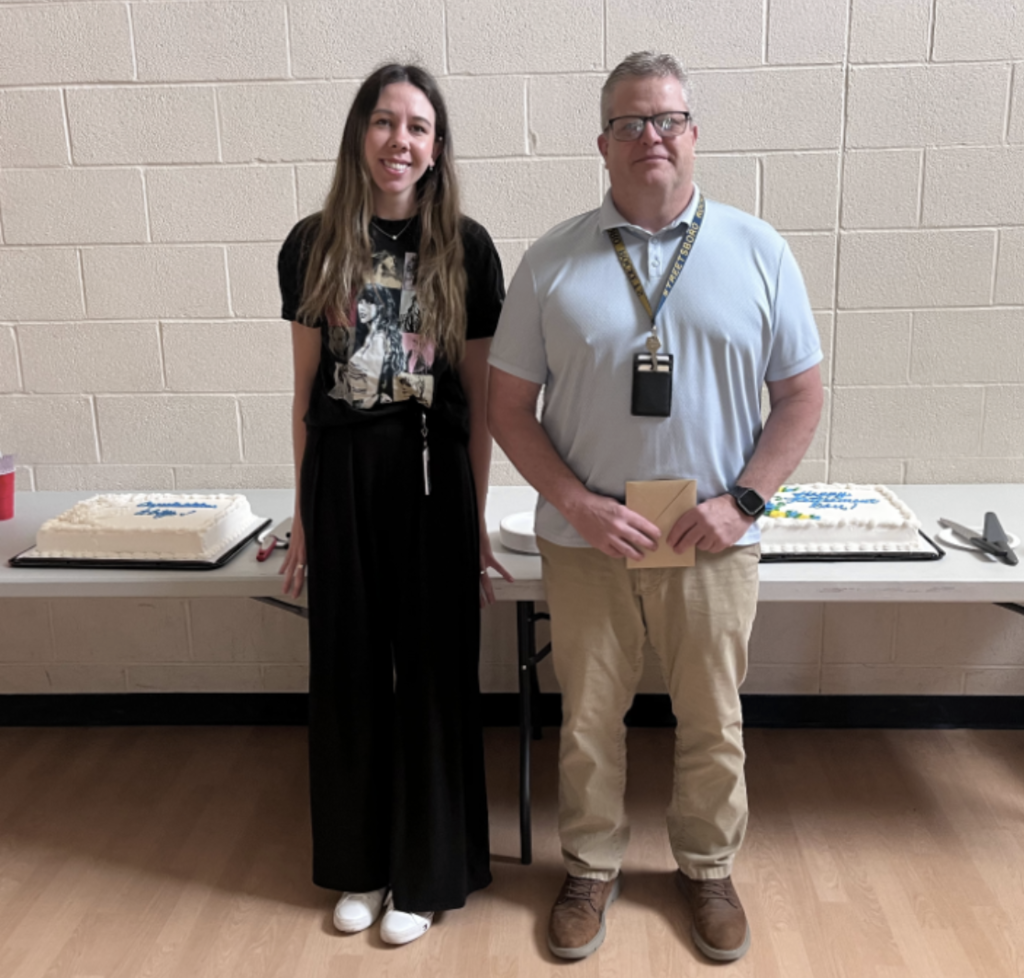Congratulations to Ms. Plassard and Mr. Culver! Ms. Plassard will be returning in the fall with a new name–Mrs. Budner! Congratulations on your upcoming nuptials!   Mr. Culver is bidding us farewell as he retires from education. We will miss you and we hope you enjoy the days to come.