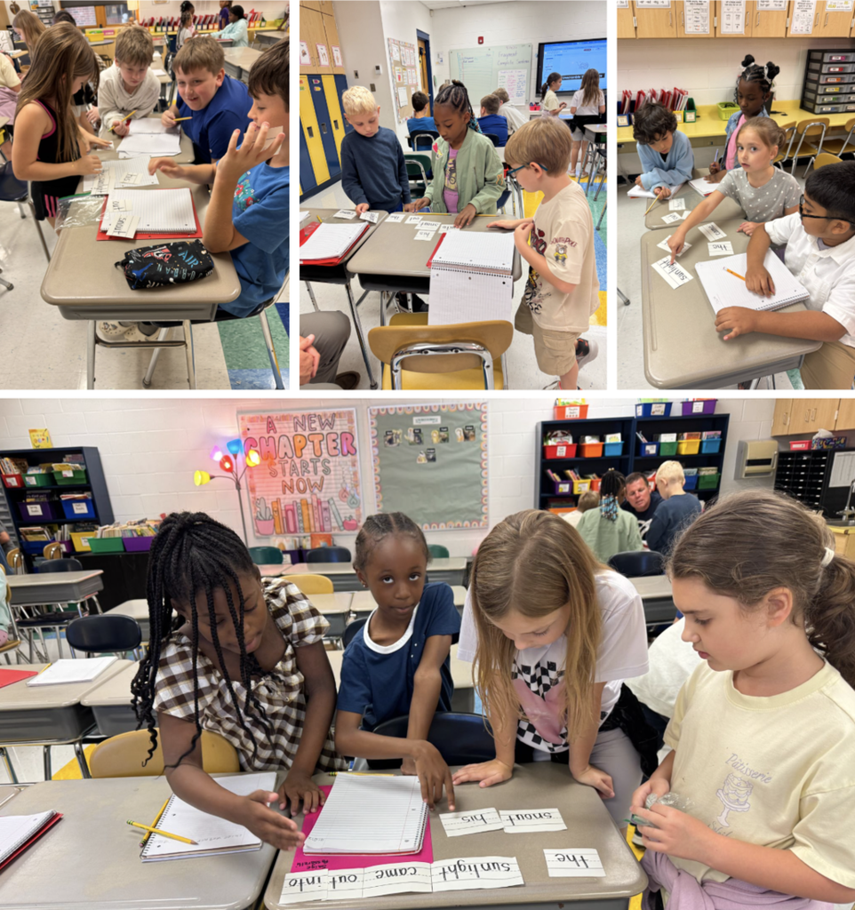 Mrs. Eibler’s classes have been working on unscrambling sentences to help them develop their language skills.
