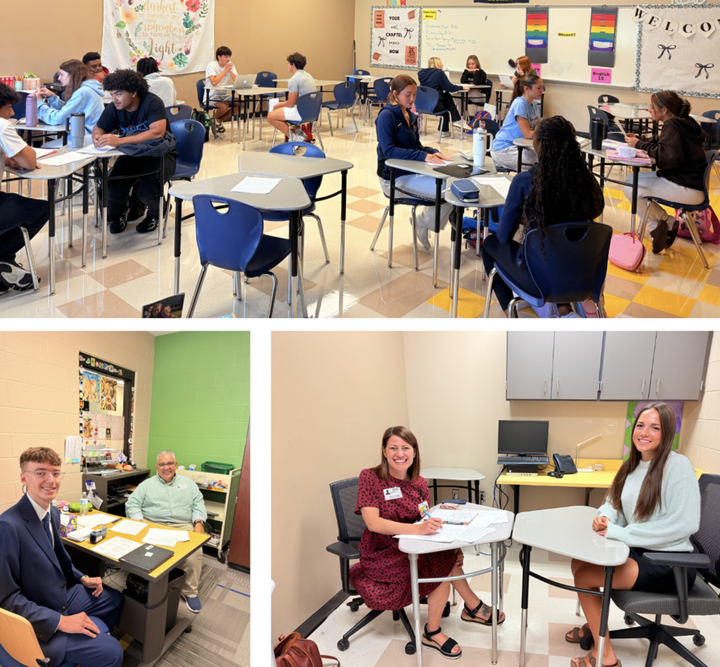 Senior English students practiced their communication skills in a speed-date-style mock interview before their real ones! Thank you to the community members who gave their time and made it authentic. Real-life experiences prepare students for life beyond SHS.