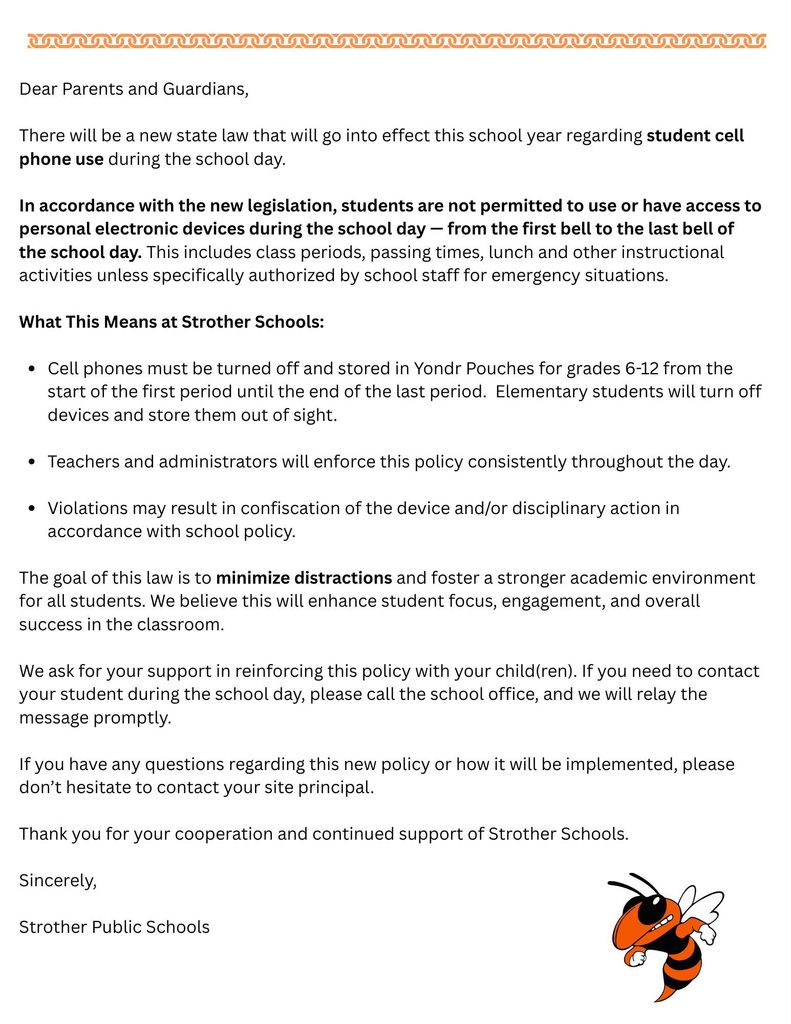 Cell phone policy