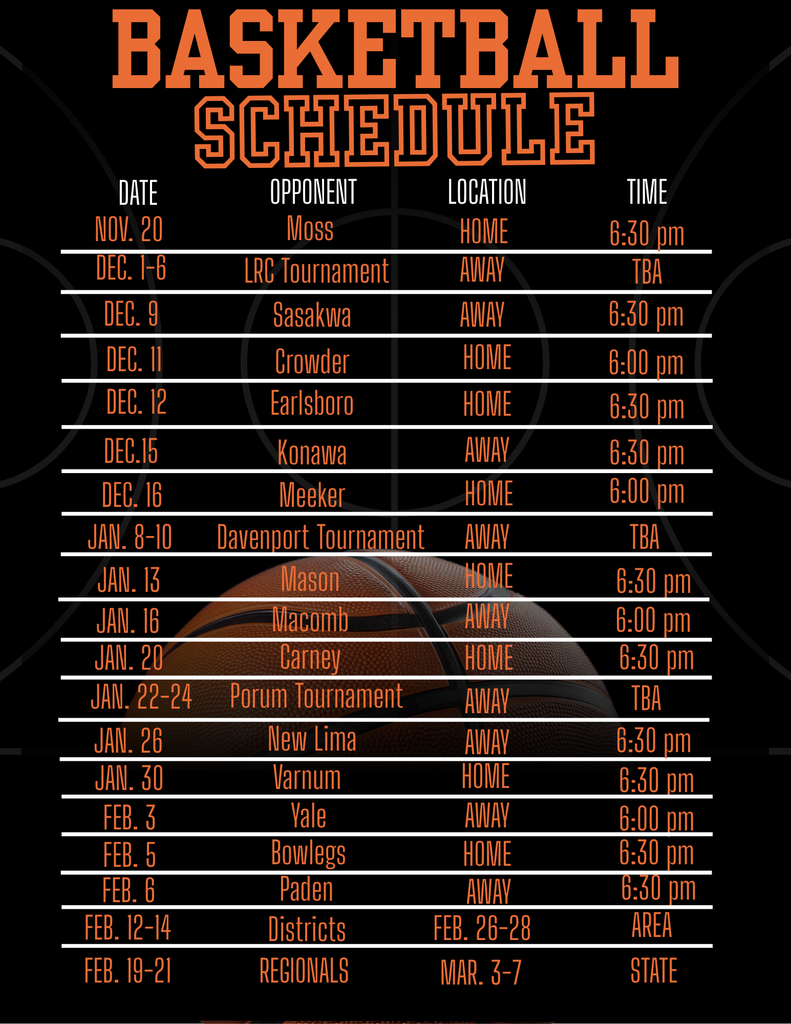 bb schedule