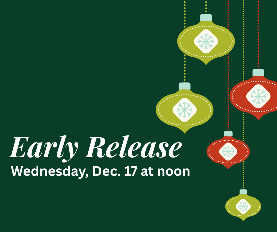 Early release dec 17 at noon