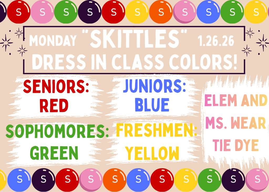 Skittles Day wear class colors