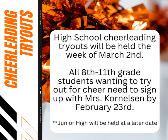 Cheer Tryout Information