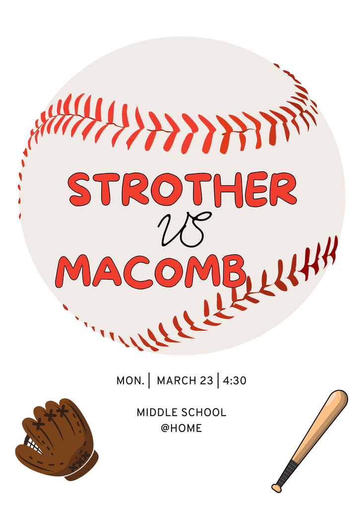 Middle School Baseball Here vs. Macomb March 23 at 4:30