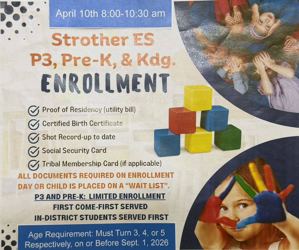 Elementary Pre-Enrollment April 10, 8 to 10:30