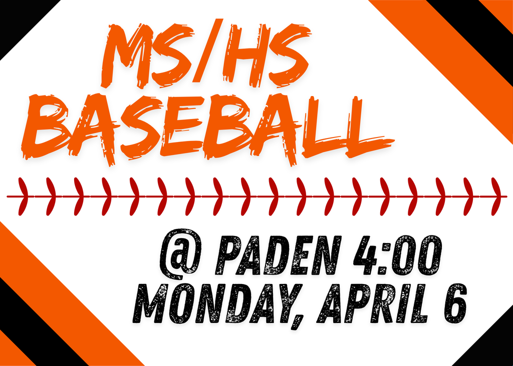 Baseball April 6 at Paden 4:00