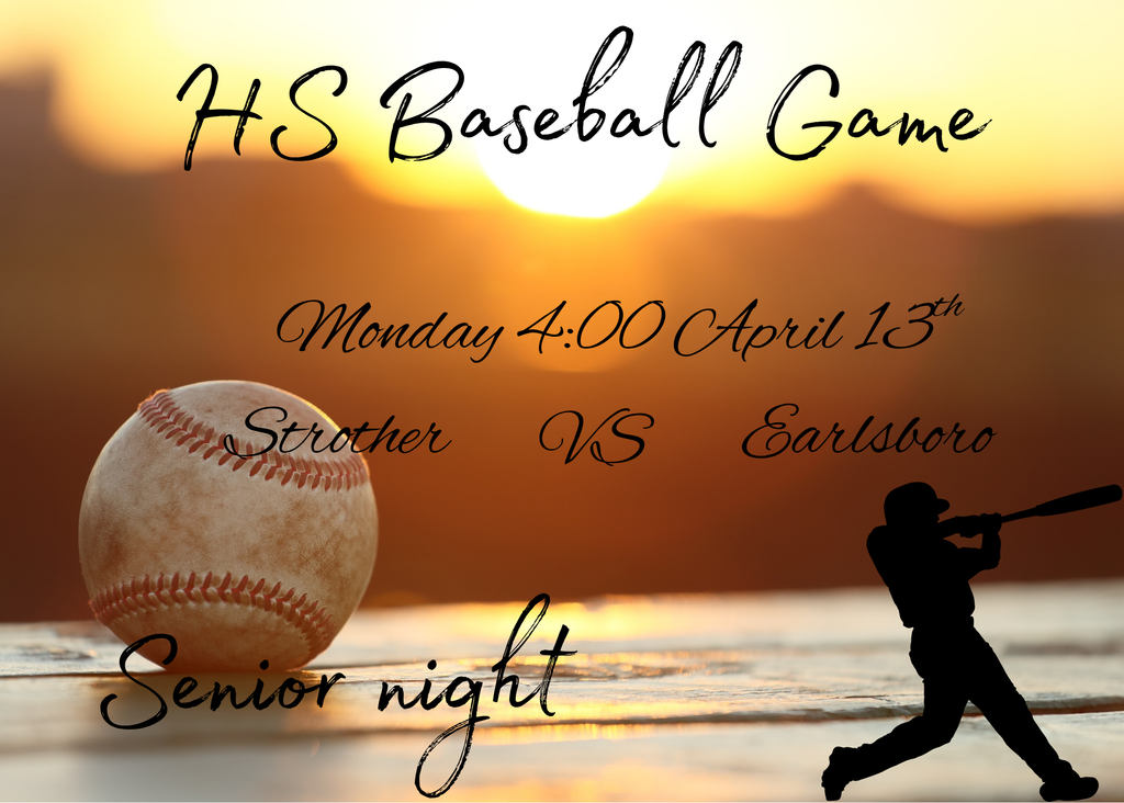 Baseball vs Earlsboro April 13 Senior Night