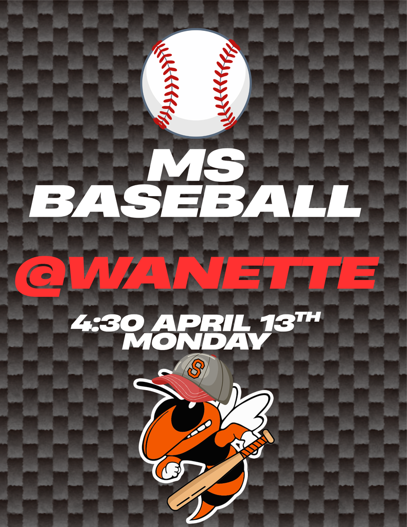MS Baseball @ Wanette April 13 at 4:30