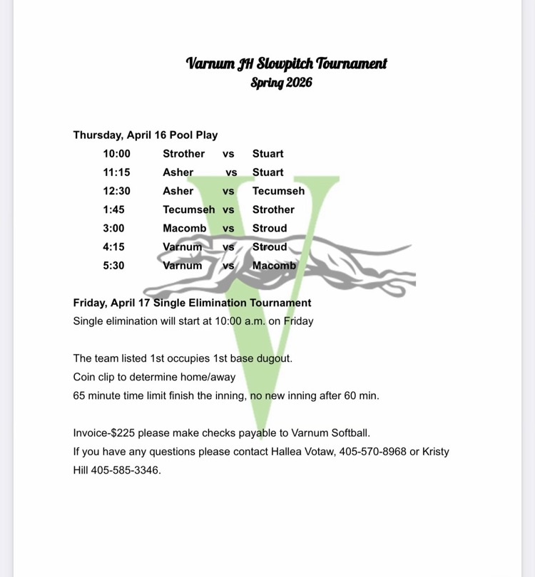 jh softball tournament 