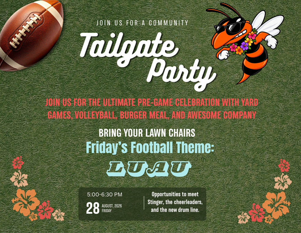 Tailgate Friday, August 28 from 5-6:30pm