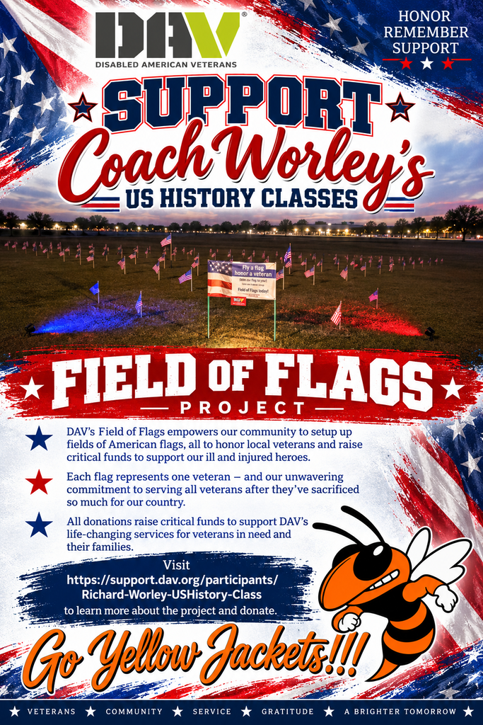 Visit https://support.dav.org/participants/Richard-Worley-USHistory-Class to support Coach Worley's US History Class project.