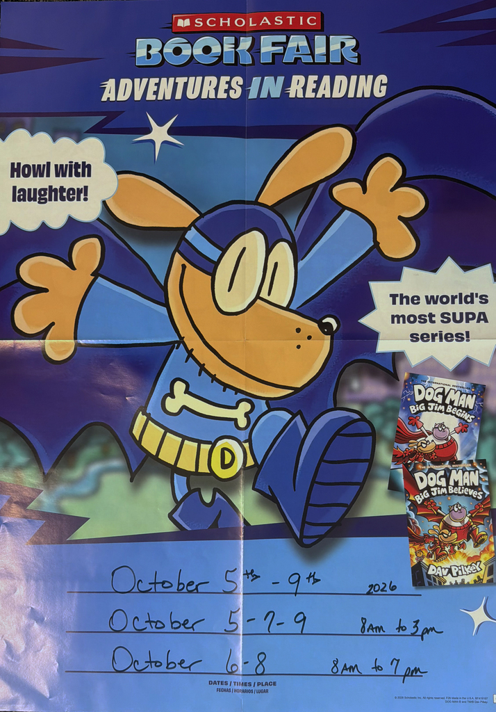 Book fair. October 5-9th. 