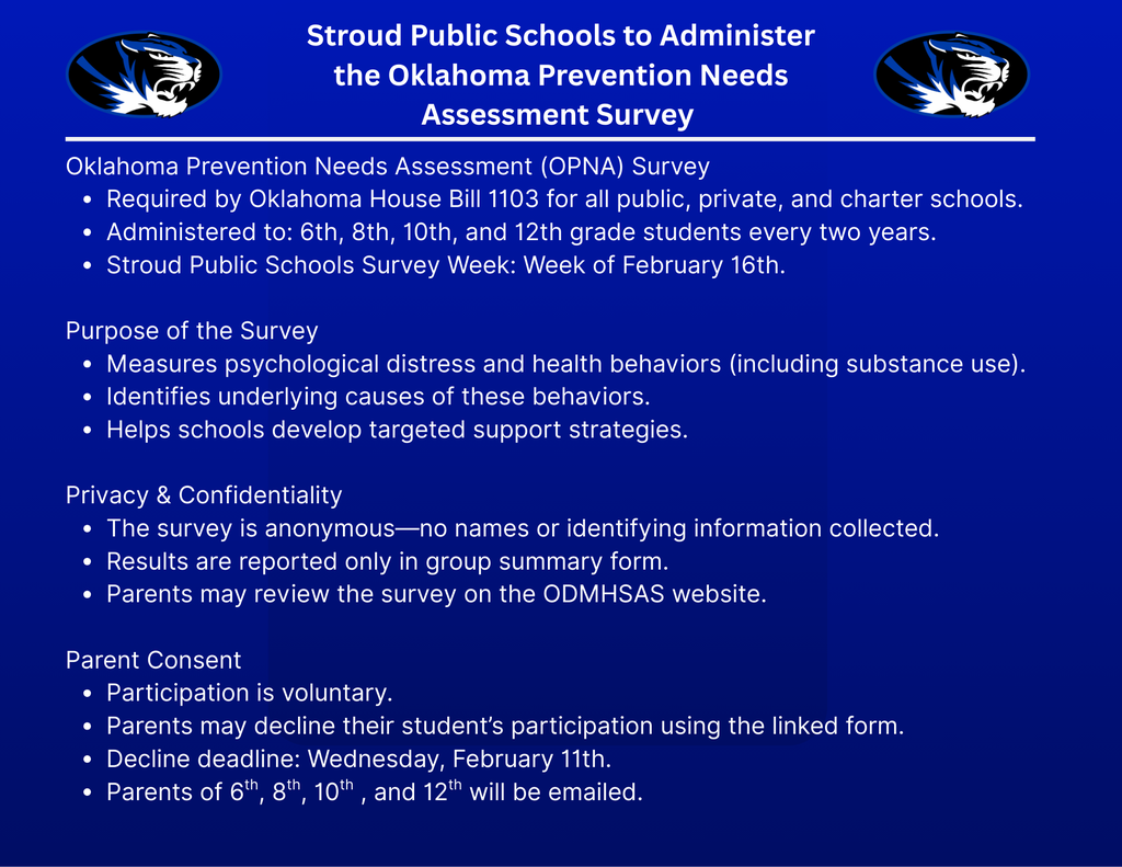 Blue and White Dynamic Announcement