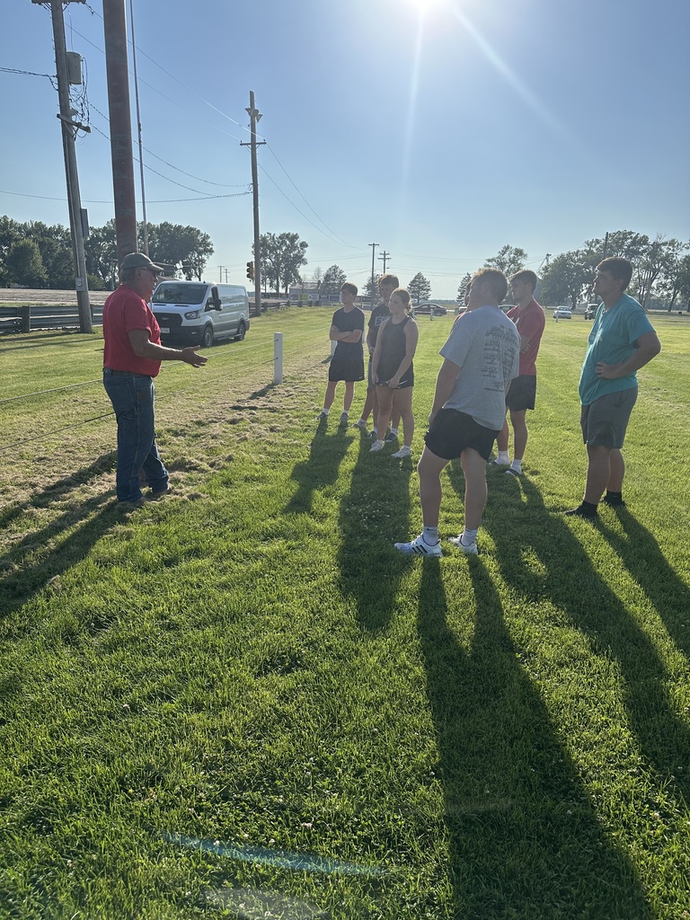 National Honor Society students practicing various duties of raising and lowering our flag under the direction of Dan Malone, American Legion Member Post 115..