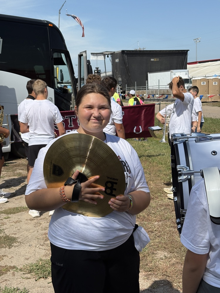 Just before marching