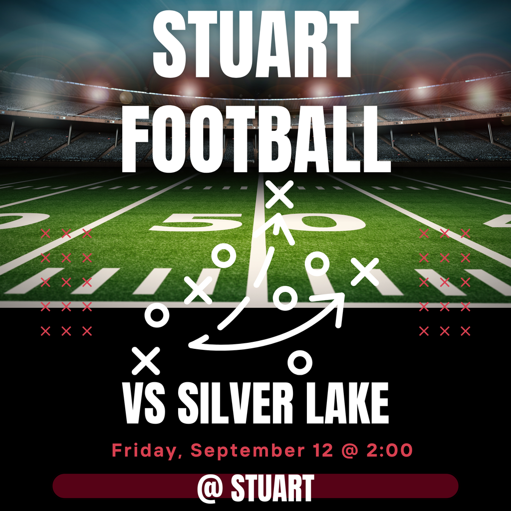 Activities for Friday September 12, 2025. Live-streamed on bit.ly/stuartbroncos.